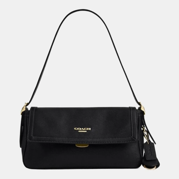 Coach Etta Small Flap Shoulder Bag - Gold/Black