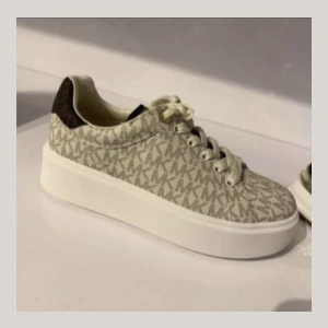 Michael Kors Monogram Platform Sneaker - Beige/Brown Monogram - Size 37.5