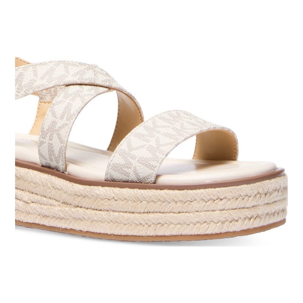 Michael Kors Platform Espadrille Sandals - Beige/Cream - Size 8.5