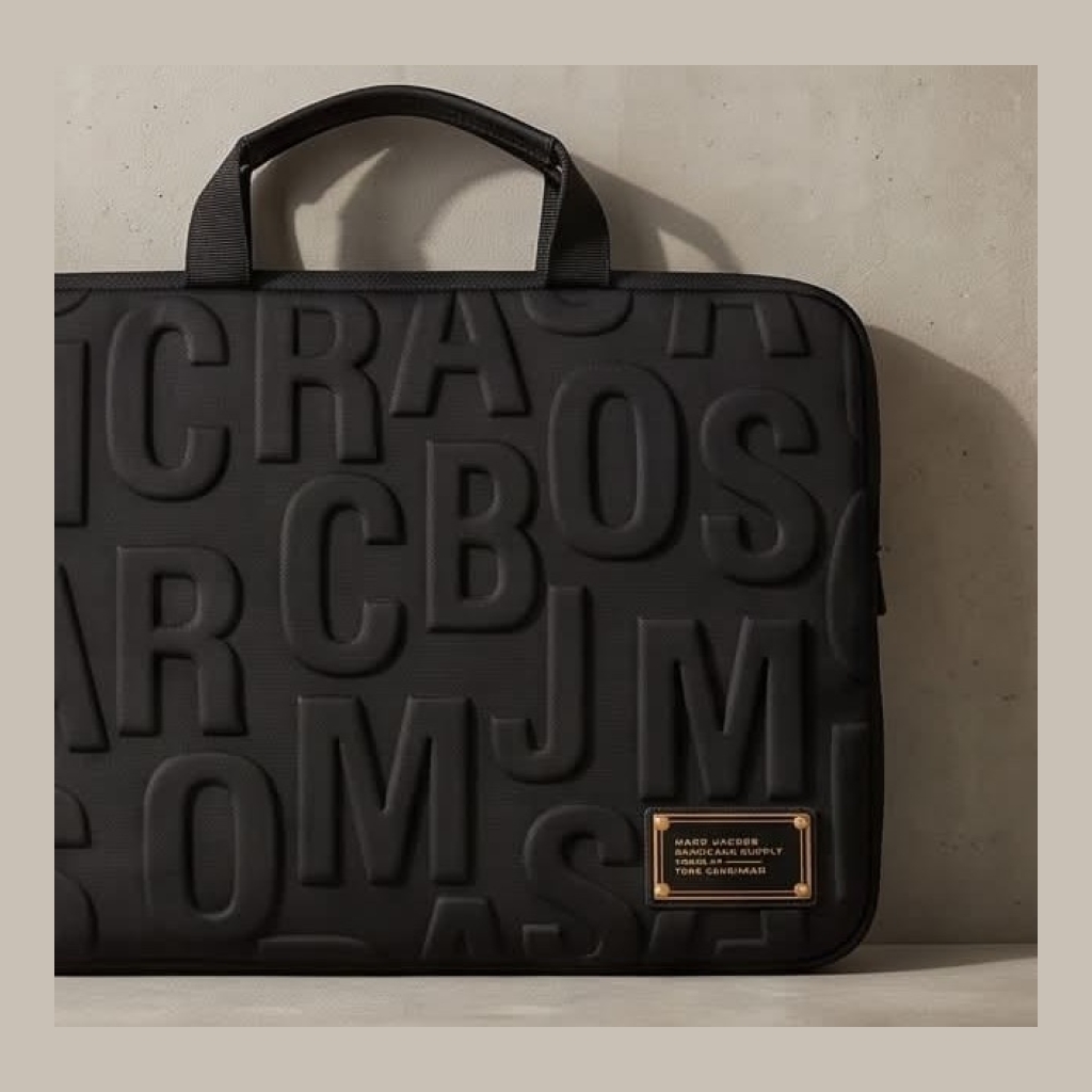 Marc Jacobs Embossed Laptop Sleeve - Black
