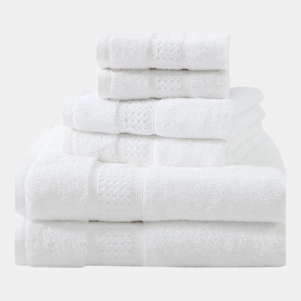 Oceane Towel Set, 6 Piece - White
