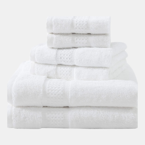 Oceane Towel Set, 6 Piece - White