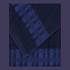 Larissa Geometric Embroidered Jacquard Border Cotton 4-Pc. Bath Towel Set - Navy Blue - Image 5