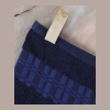 Larissa Geometric Embroidered Jacquard Border Cotton 4-Pc. Bath Towel Set - Navy Blue - Image 6