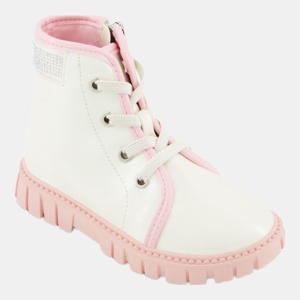 DKNY Toddler Girls Carrie Logo Stones Combat Boot