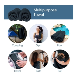2-Pack Microfiber Hair Towel Wrap Rectangle Twist for Women 24 x 48 Inches - Image 4