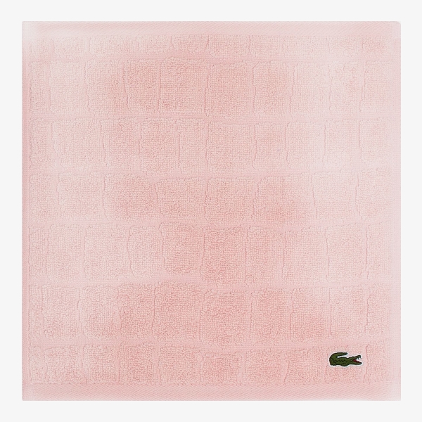 Lacoste Heritage Croc Scale Cotton Bath Towel, 30" x 56" - Light Pink