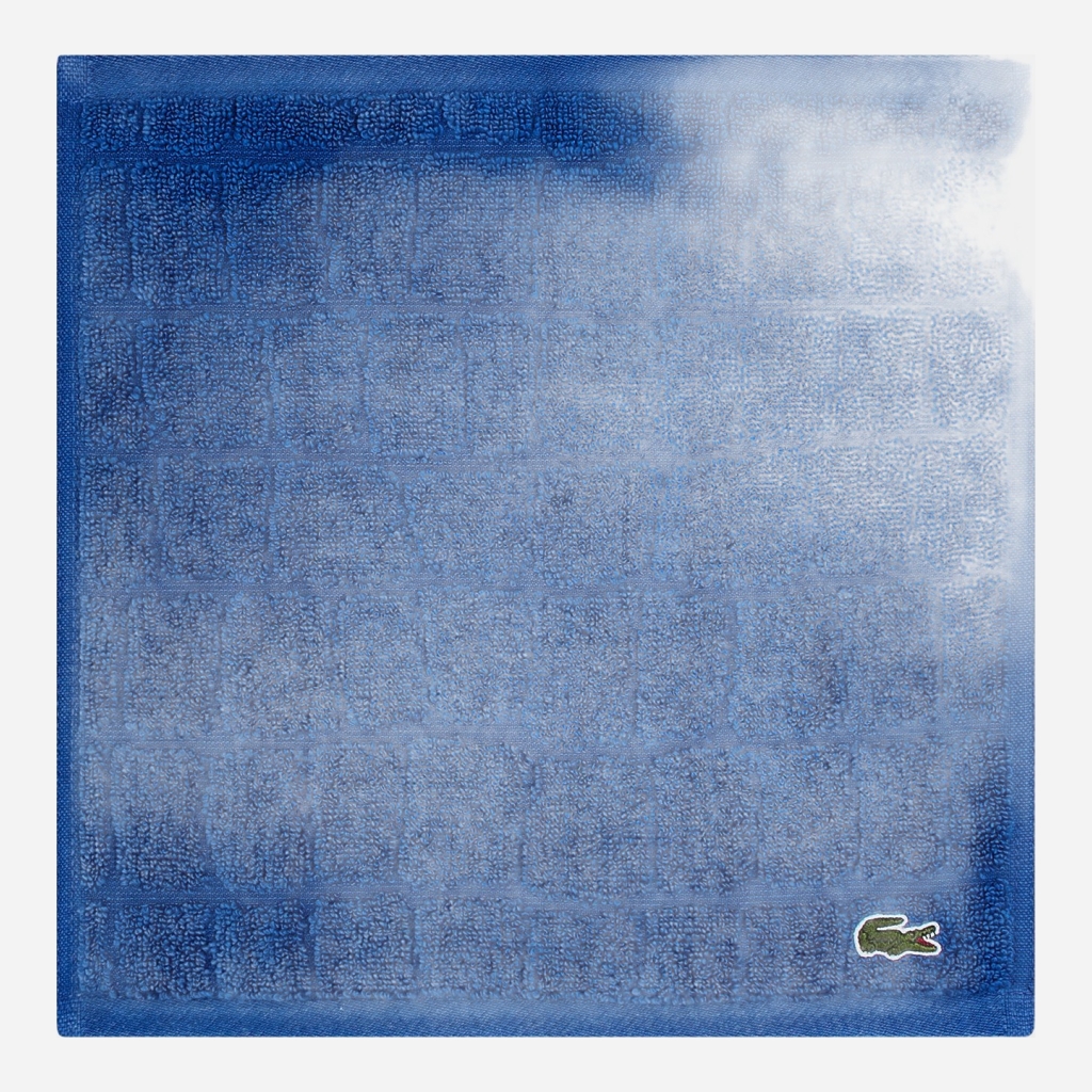 Lacoste Heritage Croc Scale Cotton Bath Towel, 30" x 56" - Surf Blue