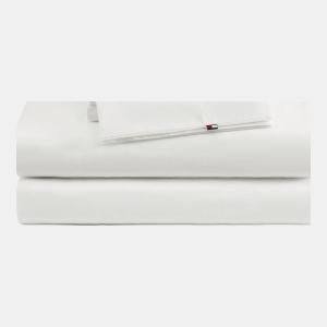 Tommy Hilfiger Performance Cooling Solid 180-Thread Count Cotton 3-Pc. Sheet Set, Twin - White
