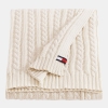 Tommy Hilfiger Solid Cotton Cable Knit Throw, 70" x 50" - Light Beig