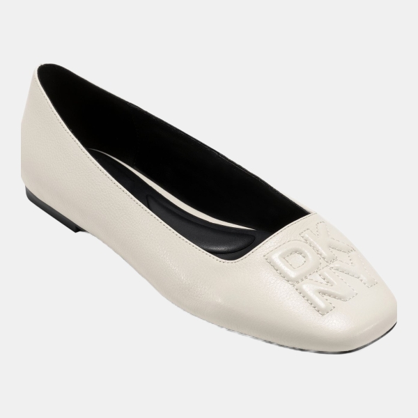 DKNY Women's Darianne Square Toe Ballet Flats - Coconut