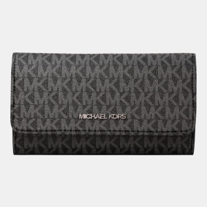 Michael Kors Outlet Jet Set Large Signature Logo Tri-Fold Wallet
