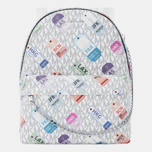 Michael Kors Outlet Slater Medium Printed Signature Logo Backpack