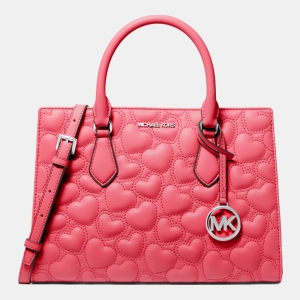 Michael Kors Outlet Sheila Medium Heart Embroidered Satchel