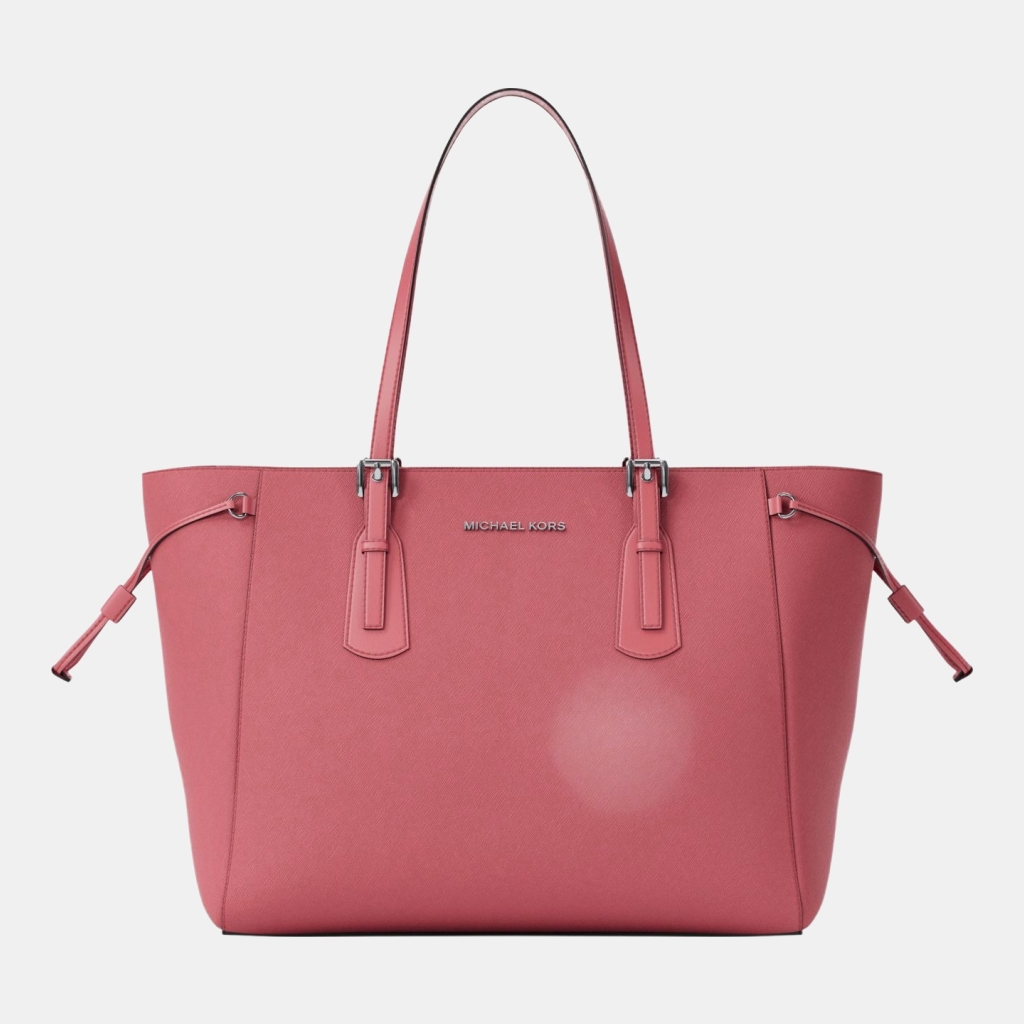 Michael Kors Outlet Voyager Large Saffiano Leather Tote Bag - HIBISCUS