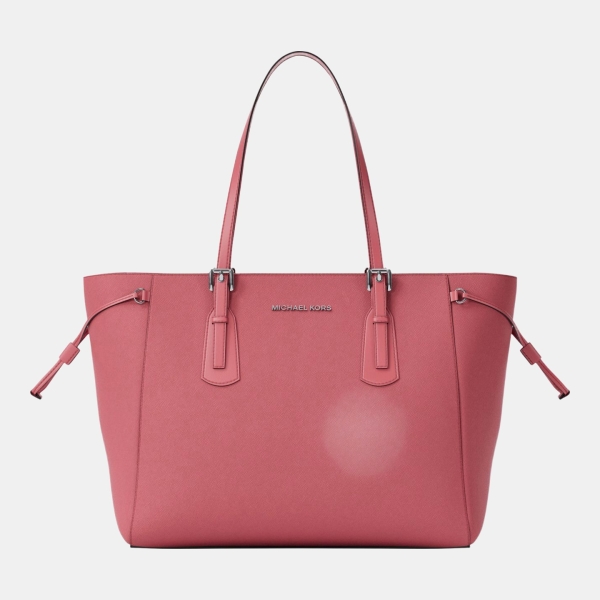 Michael Kors Outlet Voyager Large Saffiano Leather Tote Bag - HIBISCUS