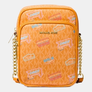 Michael Kors Outlet Jet Set Medium Embellished Signature Logo Crossbody Bag