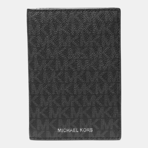 Michael Kors Outlet Logo Passport Wallet - BLACK