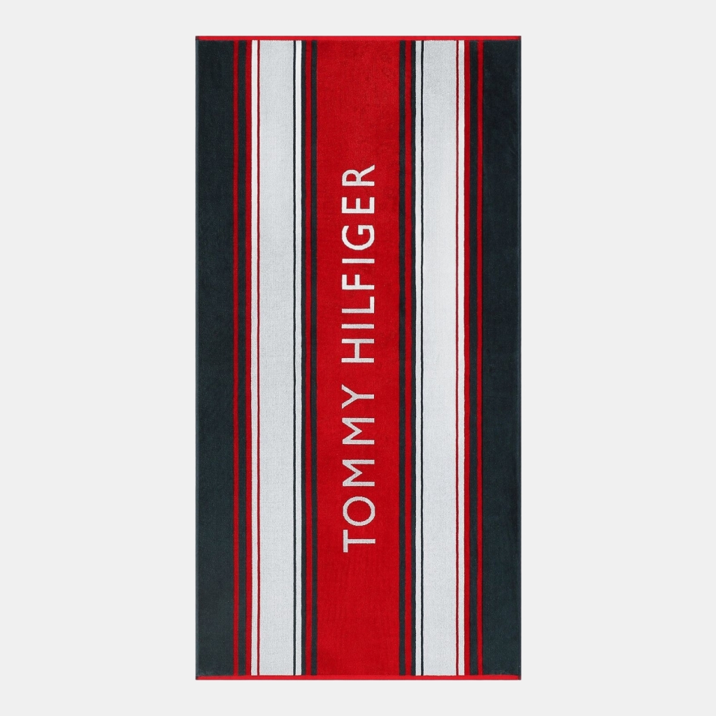 Tommy Hilfiger Hampton Stripe Cotton Beach Towel, 68" x 36"