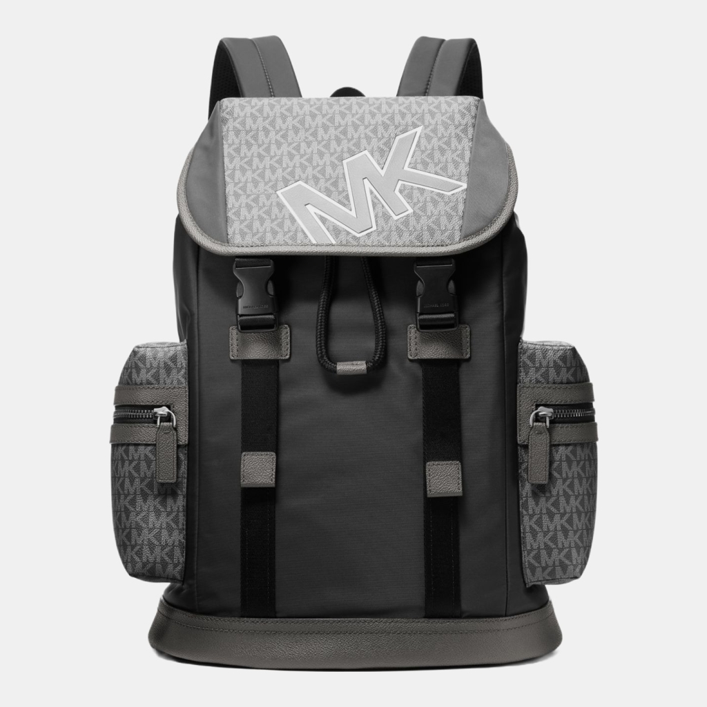 Michael Kors Outlet Cooper Signature Logo and Nylon Backpack