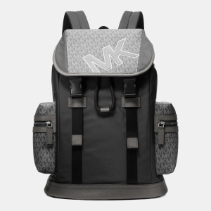 Michael Kors Outlet Cooper Signature Logo and Nylon Backpack