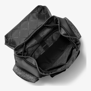 Michael Kors Outlet Cooper Signature Logo and Nylon Backpack - GUNMETAL - Image 3