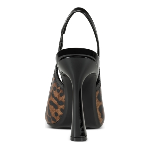 DKNY Women's Cinette Slingback Pointed Toe Pumps - Leopard - Image 8