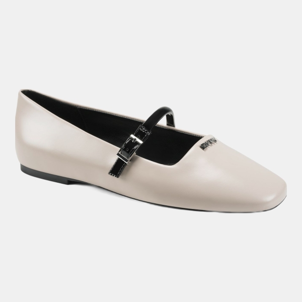 DKNY Women's Danita Mary Jane Ballet Flats - Taupe/Black