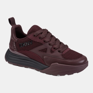 DKNY Women's Zanira Lace-Up Sneakers - Sangria