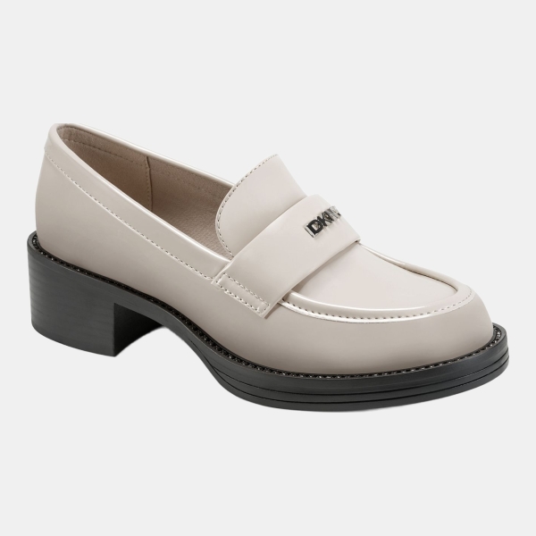 DKNY Women's Civelli Heeled Round Toe Slip-On Loafers - Taupe