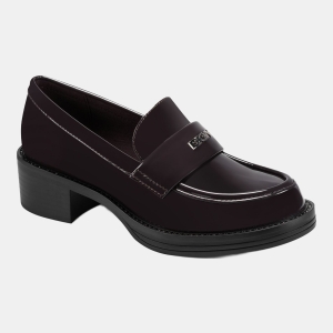 DKNY Women's Civelli Heeled Round Toe Slip-On Loafers - Brown