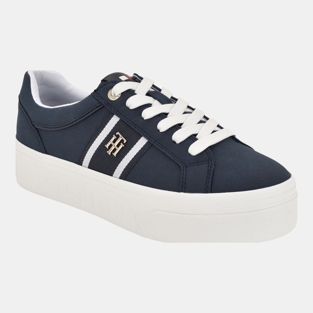 Tommy Hilfiger Women's Badria Logo Platform Sneakers - Dark Blue/White