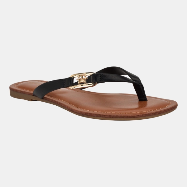 Tommy Hilfiger Women's Leile Flat Thong Sandals - Black