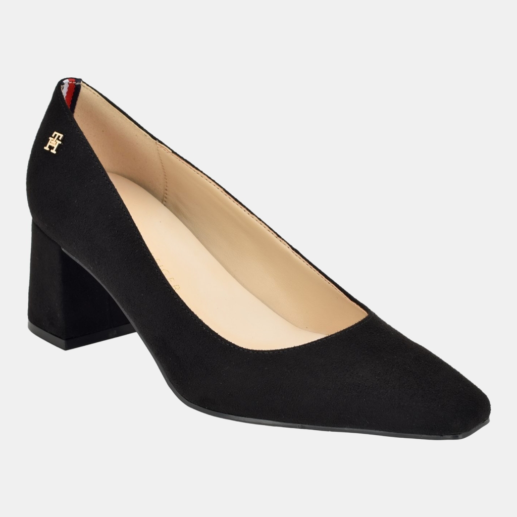 Tommy Hilfiger Women's Opheili Classic Block Heel Pumps - Black Sueded
