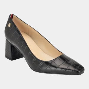 Tommy Hilfiger Women's Opheili Classic Block Heel Pumps - Black Croco