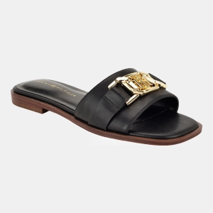Tommy Hilfiger Women's Trulei Flat Slide Sandals - Black