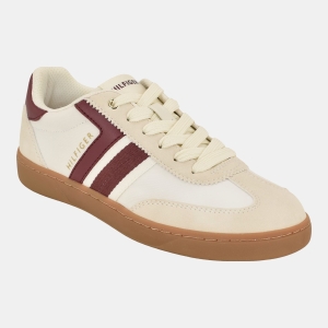 Tommy Hilfiger Women's Madelin Lace-Up T-Toe Sneakers - Ivory/Dark Red