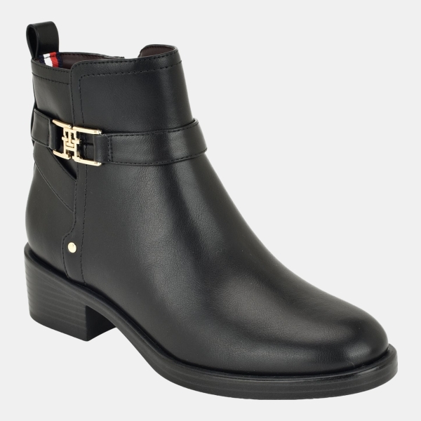 Tommy Hilfiger Women's Idala Ornamented Side Zip Booties - Black