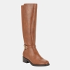 Tommy Hilfiger Women's Illuna Ornamented Side Zip Riding Boots - Medium Brown