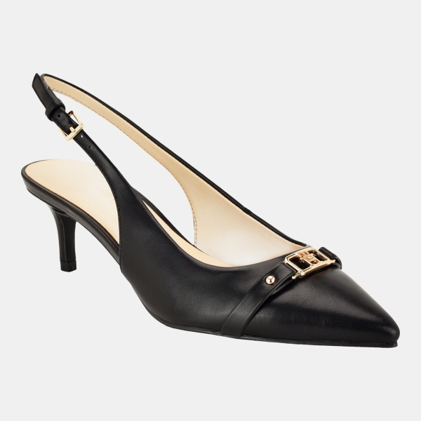 Tommy Hilfiger Women's Totale Kitten Heel Slingback Dress Pumps - Black