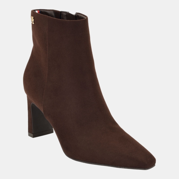 Tommy Hilfiger Women's Eddey Mid Height Block Heel Dress Booties - Dark Brown