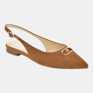 Tommy Hilfiger Women's Vesly Pointed Toe Slingback Dress Flats - Medium Brown