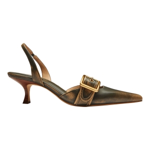 Coach Women's Margot Slingback Pumps - Loved Leather/Olive - Image 3