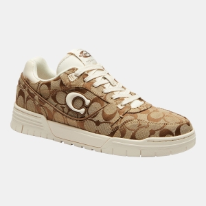 Coach Women's Soho Lace-Up Sneakers - Chalk Multi Signature Sateen Jacquard
