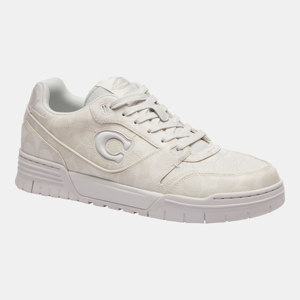 Coach Women's Soho Lace-Up Sneakers - White Tonal Mixed Signature