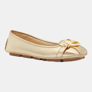 Michael Kors Outlet Fulton Metallic Leather Moccasin