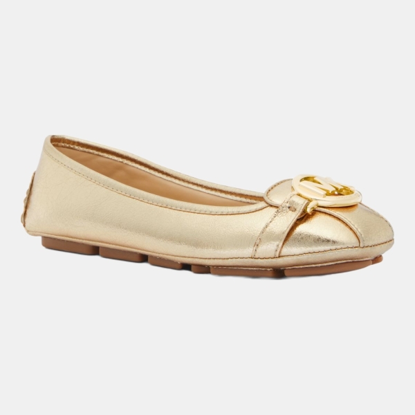Michael Kors Outlet Fulton Metallic Leather Moccasin