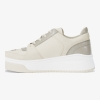 Michael Kors Outlet Lexi Embellished Mixed-Media Sneaker - CREAM - Image 4