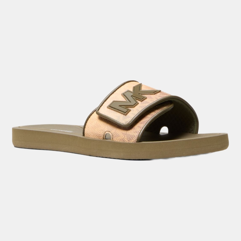 Michael Kors Outlet Palmer Ombré Signature Logo Slide Sandal