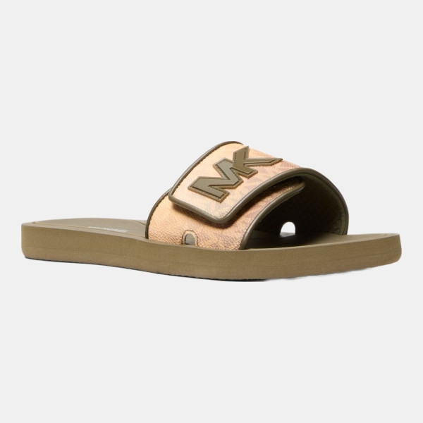 Michael Kors Outlet Palmer Ombré Signature Logo Slide Sandal